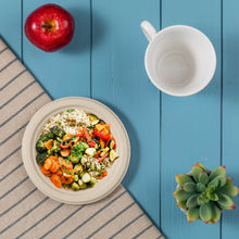 Load image into Gallery viewer, 7 inch Natural Compostable & Disposable Sugarcane Plates, 600 Pack