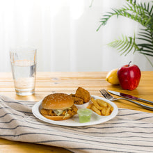 Load image into Gallery viewer, 10 inch White Compostable & Disposable Sugarcane Sectional Plates, 300 Pack
