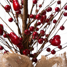 Load image into Gallery viewer, 18"H Valentine's Berry Heart Table Tree