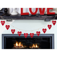Load image into Gallery viewer, 72"L Valentine's Wooden/Metal Heart Garland