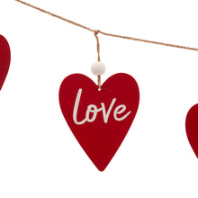 Load image into Gallery viewer, 72"L Valentine's Wooden/Metal Heart Garland