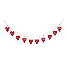 Load image into Gallery viewer, 72"L Valentine's Wooden/Metal Heart Garland