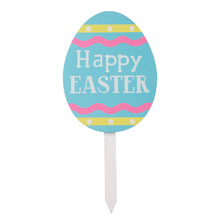 Load image into Gallery viewer, 15"H Wooden Easter Egg Yard Stake, Set of 3