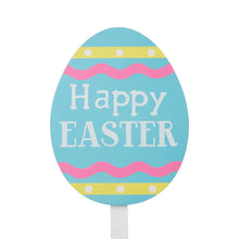Load image into Gallery viewer, 15"H Wooden Easter Egg Yard Stake, Set of 3