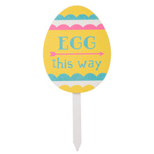 Load image into Gallery viewer, 15"H Wooden Easter Egg Yard Stake, Set of 3