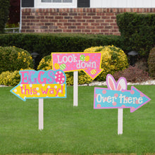 Load image into Gallery viewer, 14"H Easter Wooden Path Sign, Set of 3