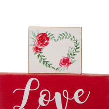Load image into Gallery viewer, 9.45"L Valentine's Wooden Block Table Decor
