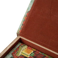 Load image into Gallery viewer, Decorative Vintage Dog Print Book Shaped Christmas Storage Book Box, Set of 2