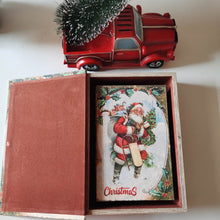 Load image into Gallery viewer, Decorative Vintage Storage Book Shaped Christmas Book Box, Set of 2