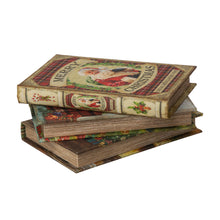 Load image into Gallery viewer, Decorative Vintage Book Shaped Christmas Book Box, Set of 3