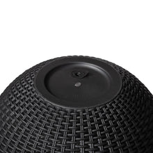 Load image into Gallery viewer, 30"H Solar Lighted Black Plastic Hanging Planter