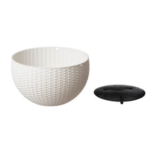 Load image into Gallery viewer, 30"H Solar Lighted White Plastic Hanging Planter