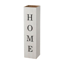 Load image into Gallery viewer, 30"H Double Sided Washed White Wooden Box-shaped "WELCOME, HOME" Porch Sign