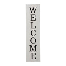 Load image into Gallery viewer, 30"H Double Sided Washed White Wooden Box-shaped "WELCOME, HOME" Porch Sign