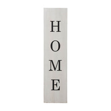 Load image into Gallery viewer, 30"H Double Sided Washed White Wooden Box-shaped "WELCOME, HOME" Porch Sign