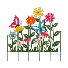 Load image into Gallery viewer, 39.75"H 5 Pieces Metal Flowers Silhouette Yard Stake