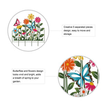 Load image into Gallery viewer, 39.75"H 5 Pieces Metal Flowers Silhouette Yard Stake
