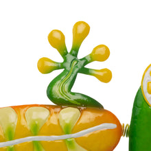 Load image into Gallery viewer, 24.25"L Whimsical Metal Lemon Gecko Wall Decor