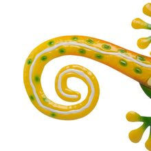 Load image into Gallery viewer, 24.25"L Whimsical Metal Lemon Gecko Wall Decor