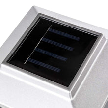 Load image into Gallery viewer, 5.75"L 4 Pack Silver Solar Powered LED Fence Post Cap Lights