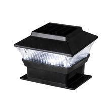 Load image into Gallery viewer, 5.75"L 4 Pack Black Solar Powered LED Fence Post Cap Lights
