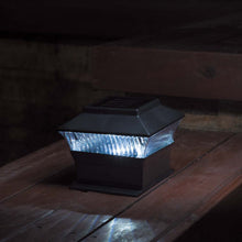 Load image into Gallery viewer, 5.75"L 4 Pack Black Solar Powered LED Fence Post Cap Lights