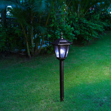 Load image into Gallery viewer, 25.5"H Multi-functional Solar Powered LED Light with Ground Stake and Mounting Pole