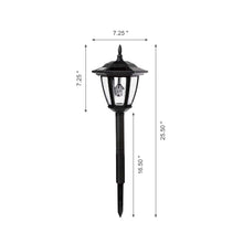 Load image into Gallery viewer, 25.5"H Multi-functional Solar Powered LED Light with Ground Stake and Mounting Pole