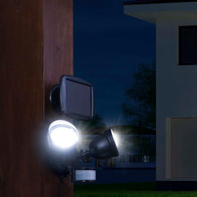 Load image into Gallery viewer, 8.25"L Outdoor Solar Powered Dual-Head SMD LED Motion Senser Security Flood Light