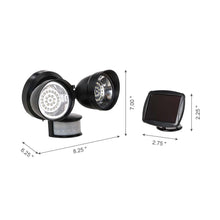 Load image into Gallery viewer, 8.25"L Outdoor Solar Powered Dual-Head SMD LED Motion Senser Security Flood Light