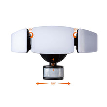 Load image into Gallery viewer, 12.5"L Outdoor Solar Powered Triple-Head SMD LED Motion Senser Security Flood Light