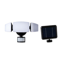 Load image into Gallery viewer, 12.5"L Outdoor Solar Powered Triple-Head SMD LED Motion Senser Security Flood Light
