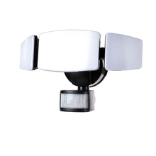 Load image into Gallery viewer, 12.5"L Outdoor Solar Powered Triple-Head SMD LED Motion Senser Security Flood Light
