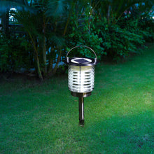 Load image into Gallery viewer, 17.5"H Dual Mode Solar Powered LED Insect Catcher Light with Hanger and Stake