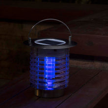 Load image into Gallery viewer, 17.5"H Dual Mode Solar Powered LED Insect Catcher Light with Hanger and Stake