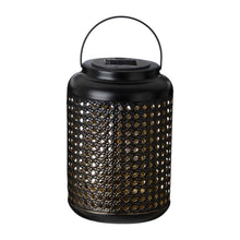 Load image into Gallery viewer, 8.75"H Metal Cutout Solar Powered Outdoor Hanging Lantern