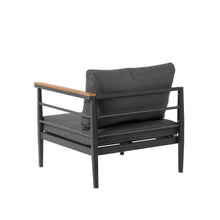 Load image into Gallery viewer, 7-Piece Outdoor Patio Black Aluminum Sectional Conversation Sofa Set with Cushions