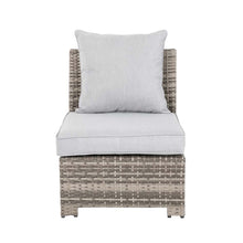 Load image into Gallery viewer, 7-Piece Outdoor Patio Wicker Sectional Conversation Sofa Set with Cushions