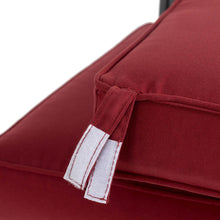 Load image into Gallery viewer, 45.25"L Outdoor Patio Loveseat Glider Chair with Burgundy Cushions