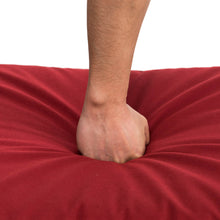 Load image into Gallery viewer, 45.25"L Outdoor Patio Loveseat Glider Chair with Burgundy Cushions