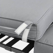Load image into Gallery viewer, 45.25"L Outdoor Patio Loveseat Glider Chair with Gray Cushions
