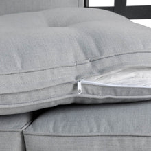 Load image into Gallery viewer, 45.25"L Outdoor Patio Loveseat Glider Chair with Gray Cushions