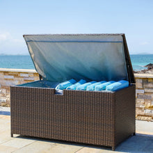 Load image into Gallery viewer, Gltizhome 52.75"L Outdoor Patio Oversized All-Weather Handwoven Wicker Brown Storage Box