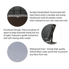 Load image into Gallery viewer, Gltizhome 52.75"L Outdoor Patio Oversized All-Weather Handwoven Wicker Brown Storage Box