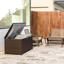 Load image into Gallery viewer, Gltizhome 52.75"L Outdoor Patio Oversized All-Weather Handwoven Wicker Brown Storage Box
