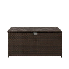 Load image into Gallery viewer, Gltizhome 52.75"L Outdoor Patio Oversized All-Weather Handwoven Wicker Brown Storage Box