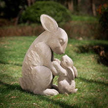 Load image into Gallery viewer, 19"H MGO Sweet Mother and Baby Rabbits Statue