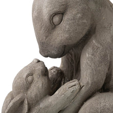 Load image into Gallery viewer, 19"H MGO Sweet Mother and Baby Rabbits Statue