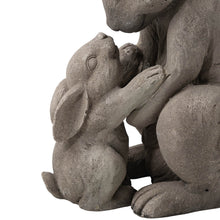 Load image into Gallery viewer, 19"H MGO Sweet Mother and Baby Rabbits Statue