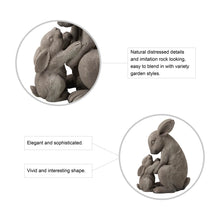 Load image into Gallery viewer, 19"H MGO Sweet Mother and Baby Rabbits Statue
